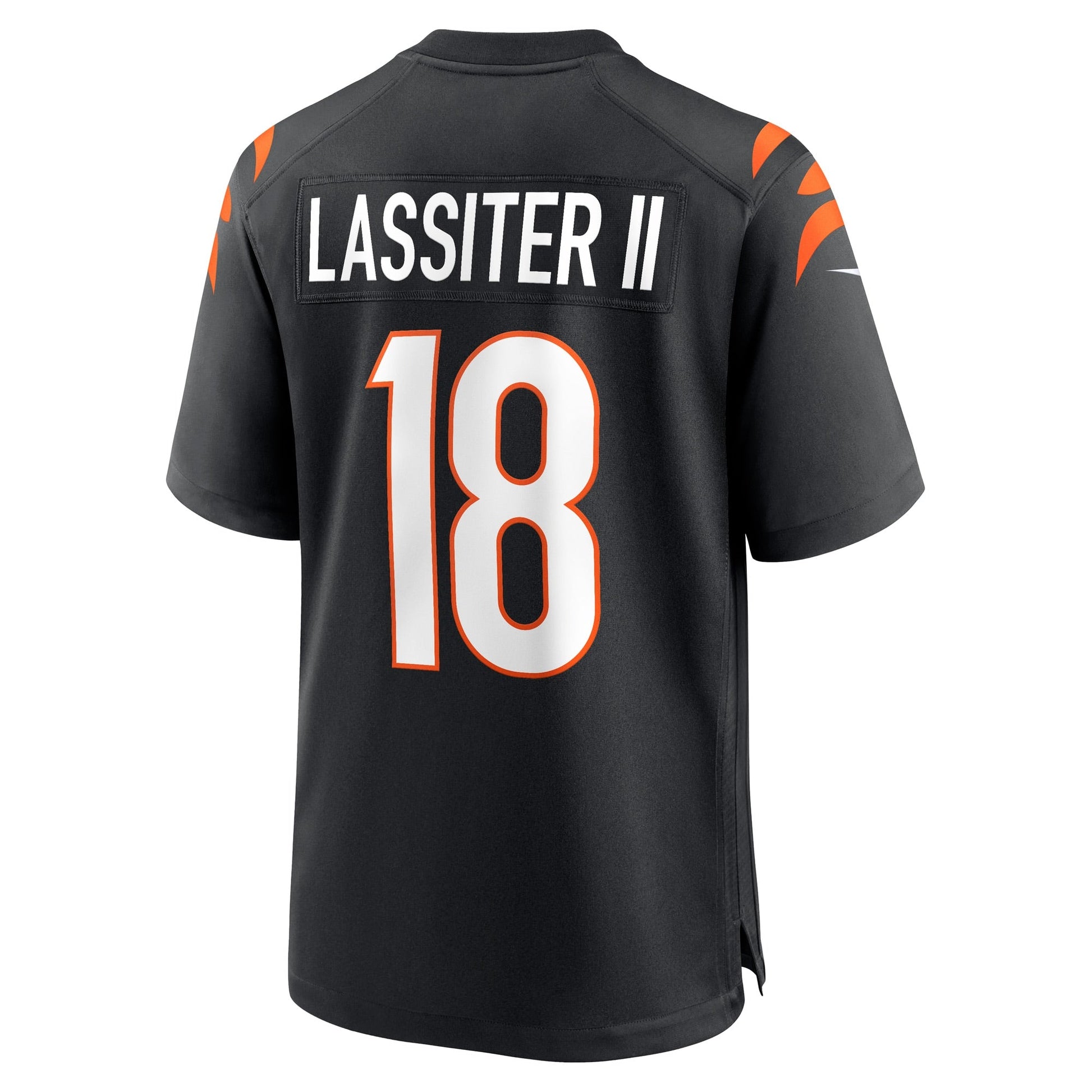 Kwamie Lassiter II Cincinnati Bengals Game Jersey - Black football jersey product view 3