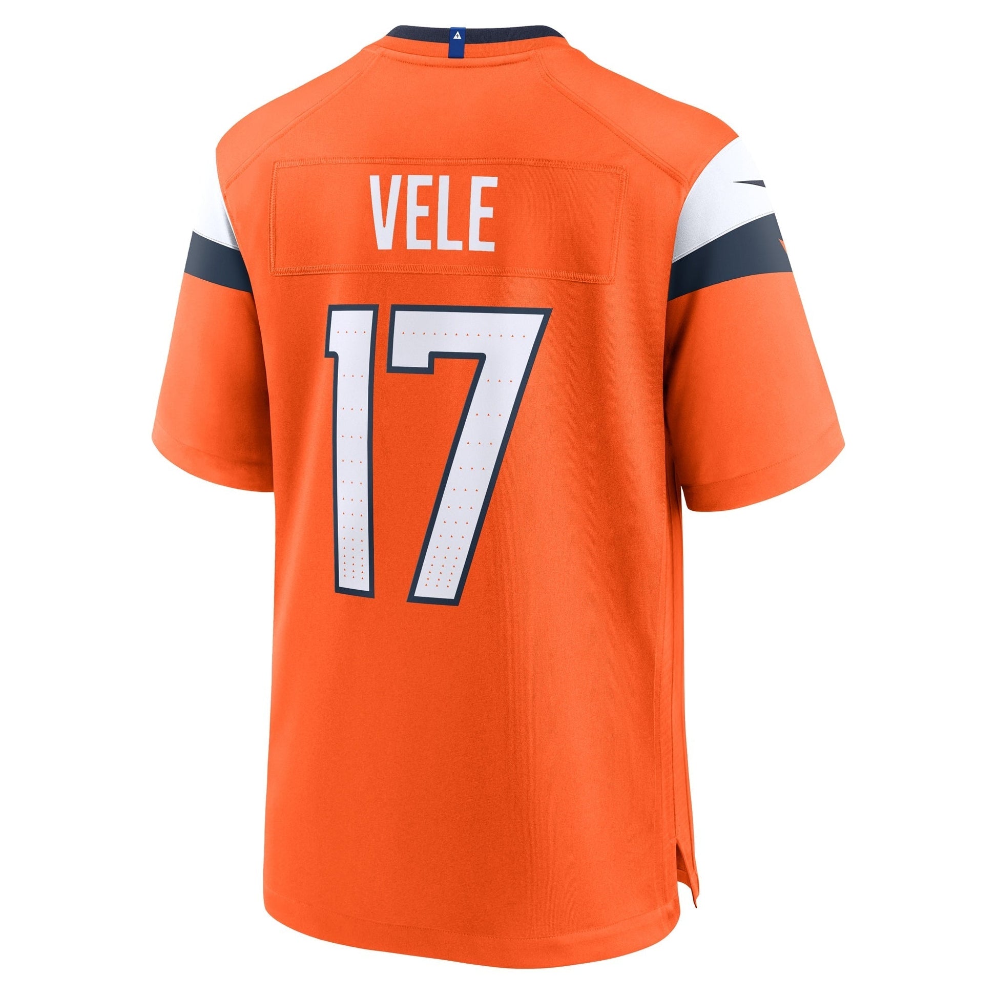 Devaughn Vele Denver Broncos Team Game Jersey - Orange football jersey product view 3