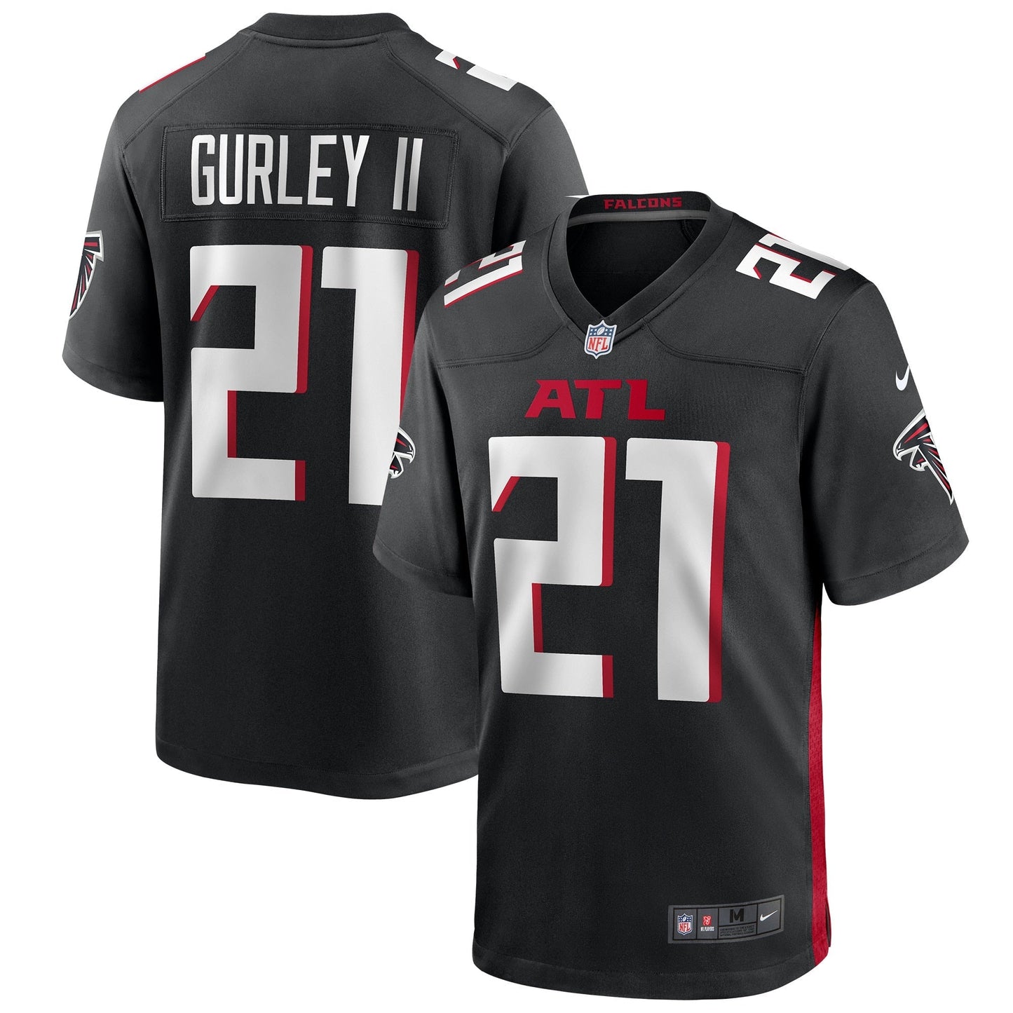 Todd Gurley II Atlanta Falcons Game Jersey - Black football jersey product view 1