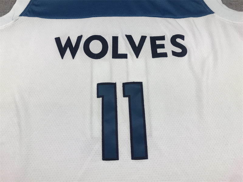 Timberwolves #11 White Jersey basketball jersey product view 3