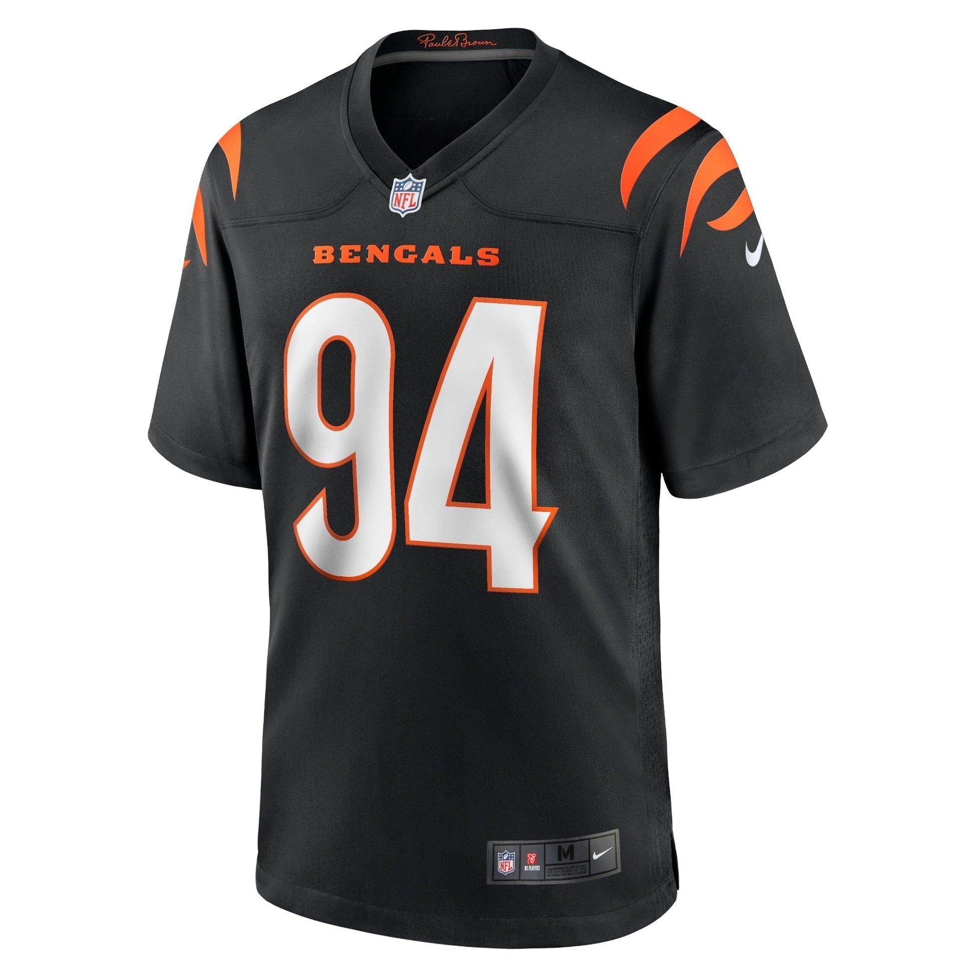 Sam Hubbard Cincinnati Bengals Game Jersey - Black football jersey product view 2