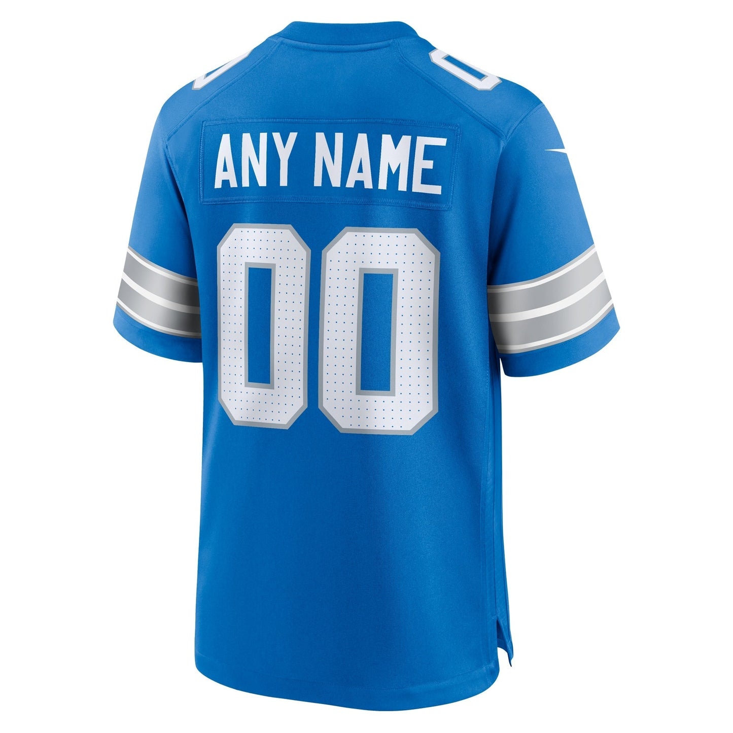 Detroit Lions Custom Game Jersey - Blue football jersey product view 3