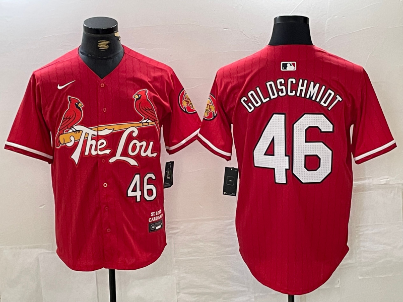 Men's St. Louis Cardinals Paul Goldschmidt Red 2024 City Connect Limited Player Jersey baseball jersey product view 1