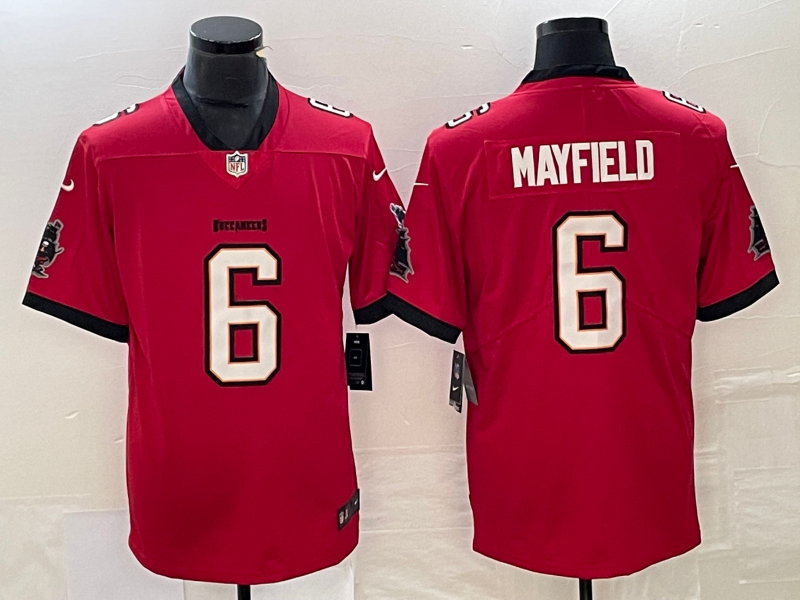 Men's Tampa Bay Buccaneers Baker Mayfield #6 Red Game Jersey1 football jersey product view 1