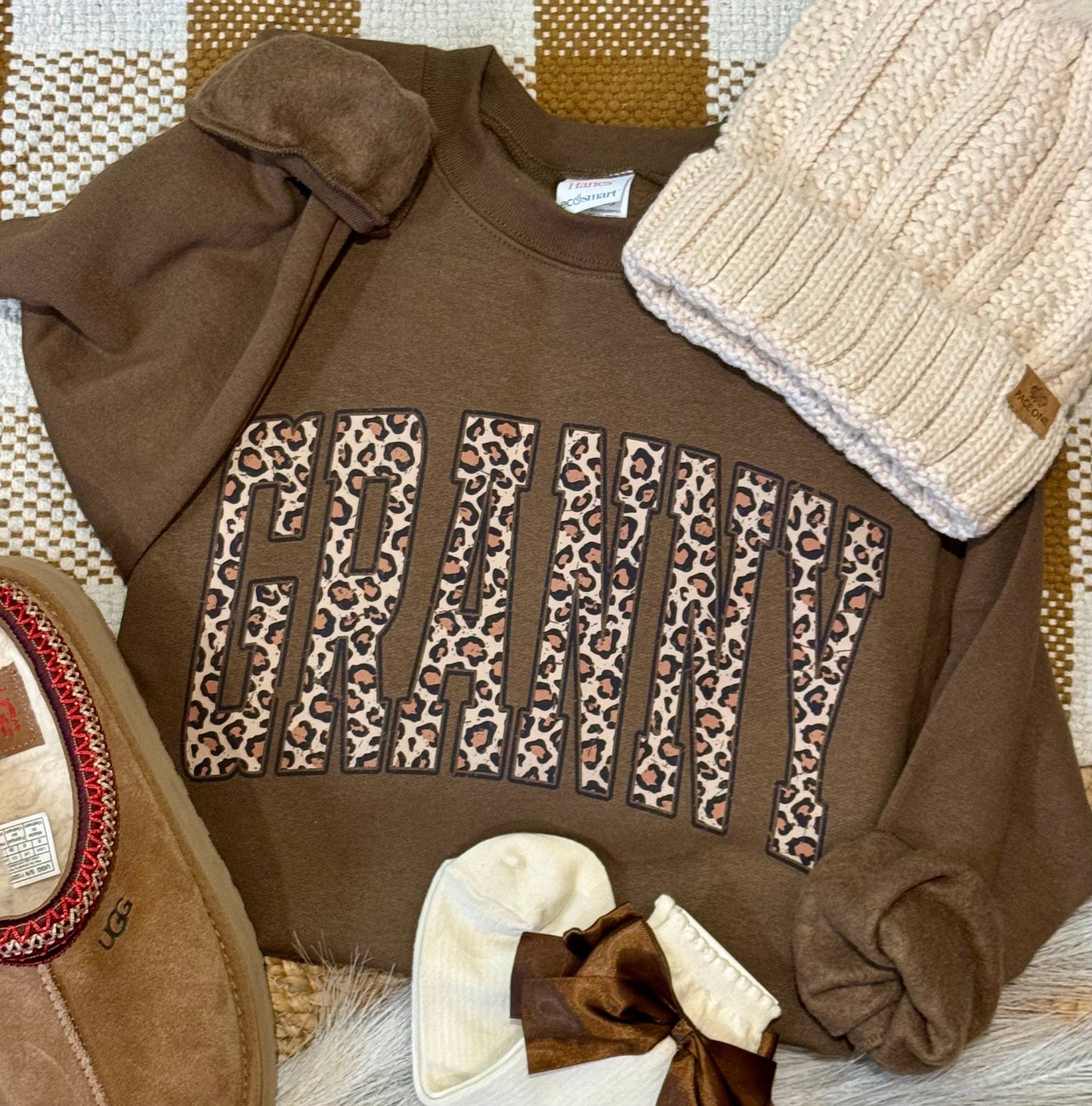 Granny Leopard Name Sweatshirt Unisex T-shirt, Sweatshirt, Hoodie, Long Sleeve Tee - T-Shirt, Sweatshirt, Hoodie