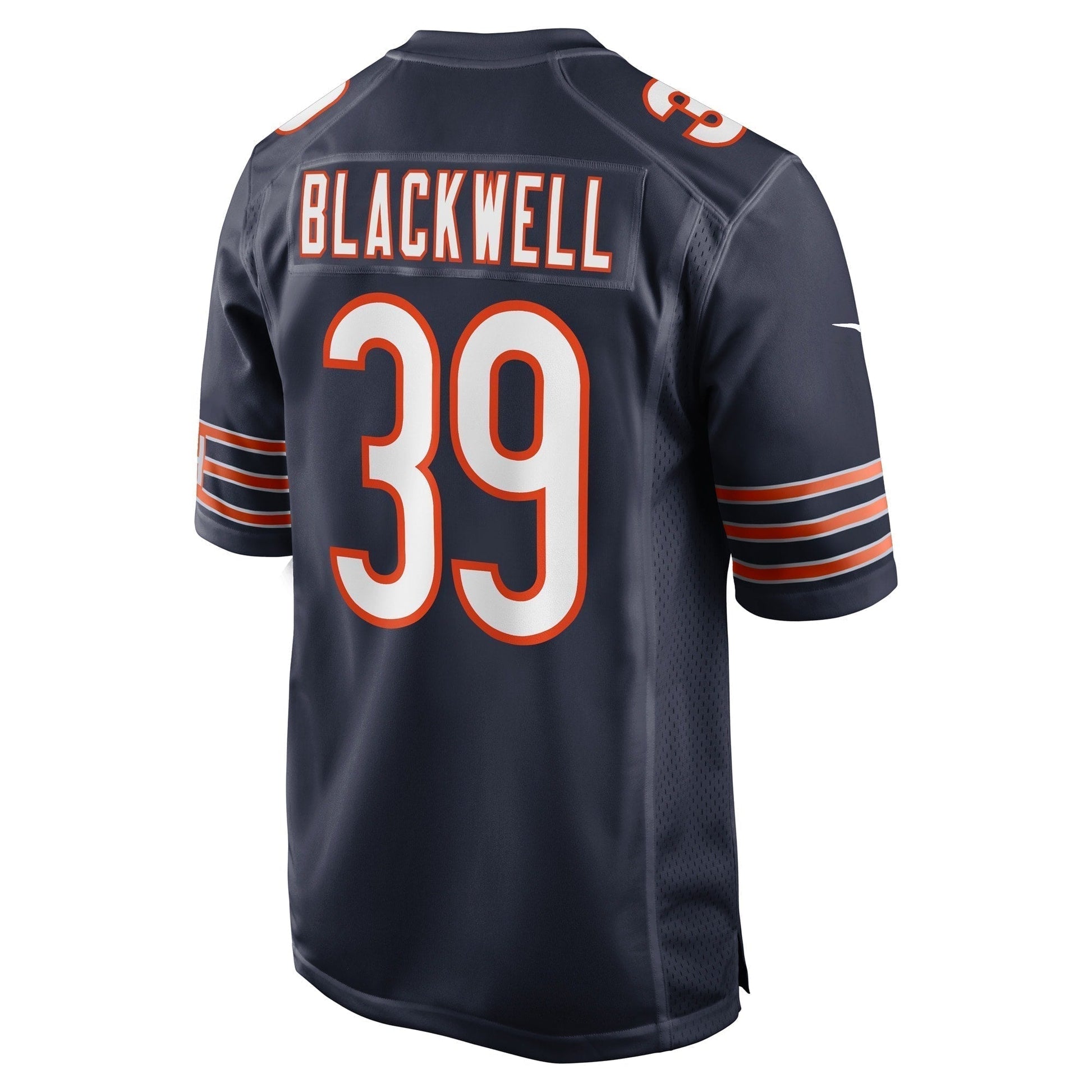 Josh Blackwell Chicago Bears Game Jersey - Navy football jersey product view 3