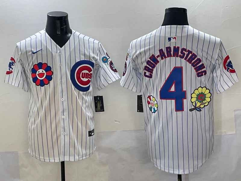Men's Chicago Cubs Pete Crow-Armstrong #4 White Player Jersey baseball jersey product view 1