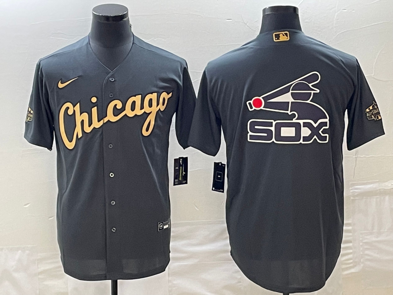 Men's Chicago White Sox Dark Gray Replica Player Jersey1 baseball jersey product view 1