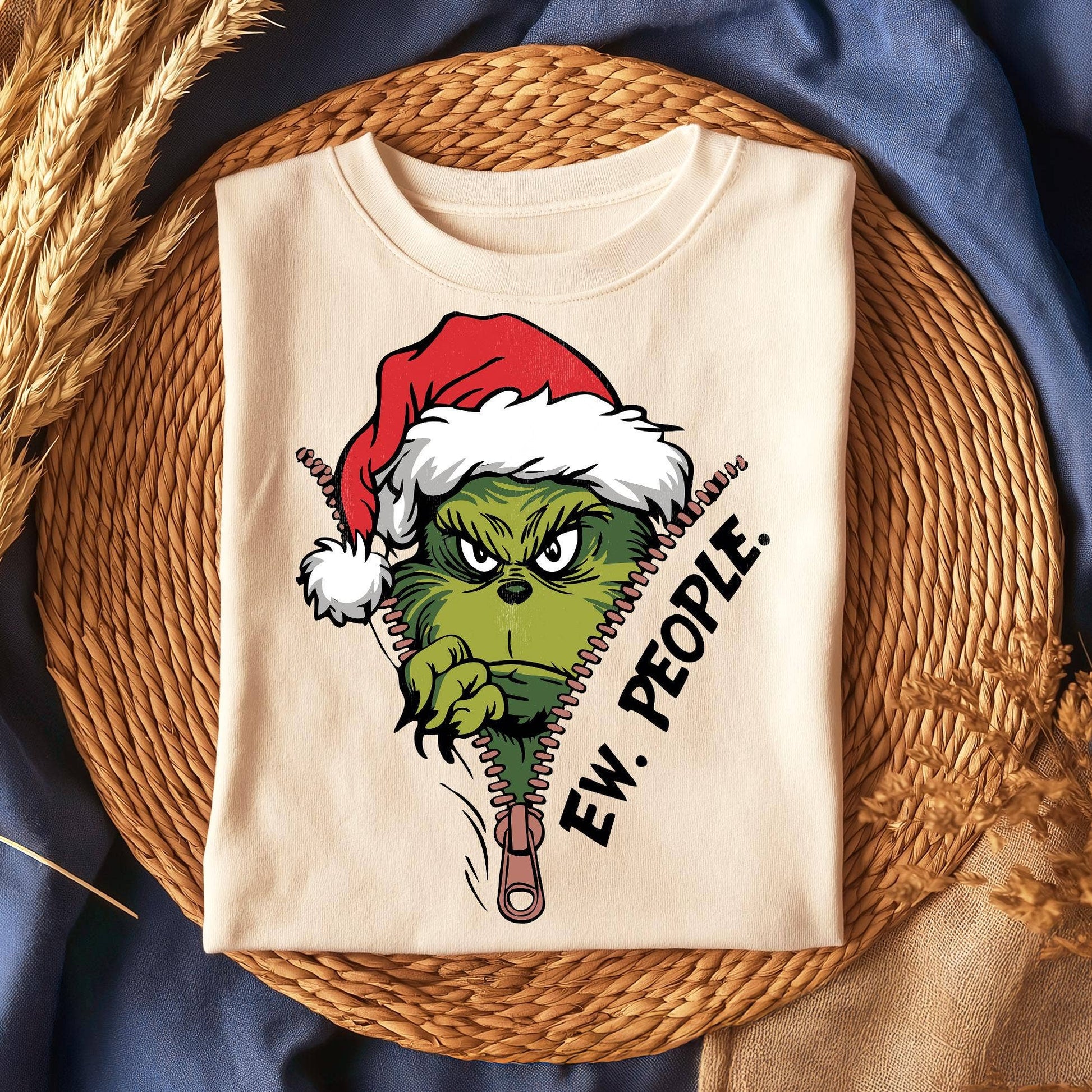 Grinchy Cartoon Retro Christmas Ew People Tshirt Unisex T-shirt, Sweatshirt, Hoodie, Long Sleeve Tee - T-Shirt, Sweatshirt, Hoodie