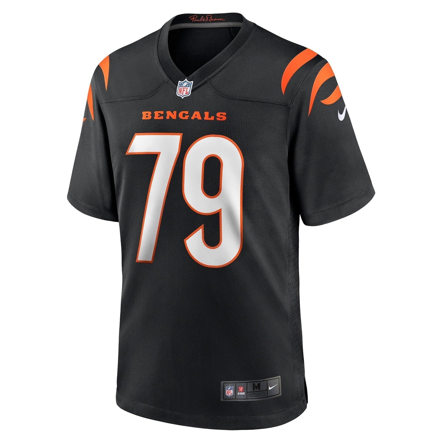 Jackson Carman Cincinnati Bengals Game Jersey - Black football jersey product view 2