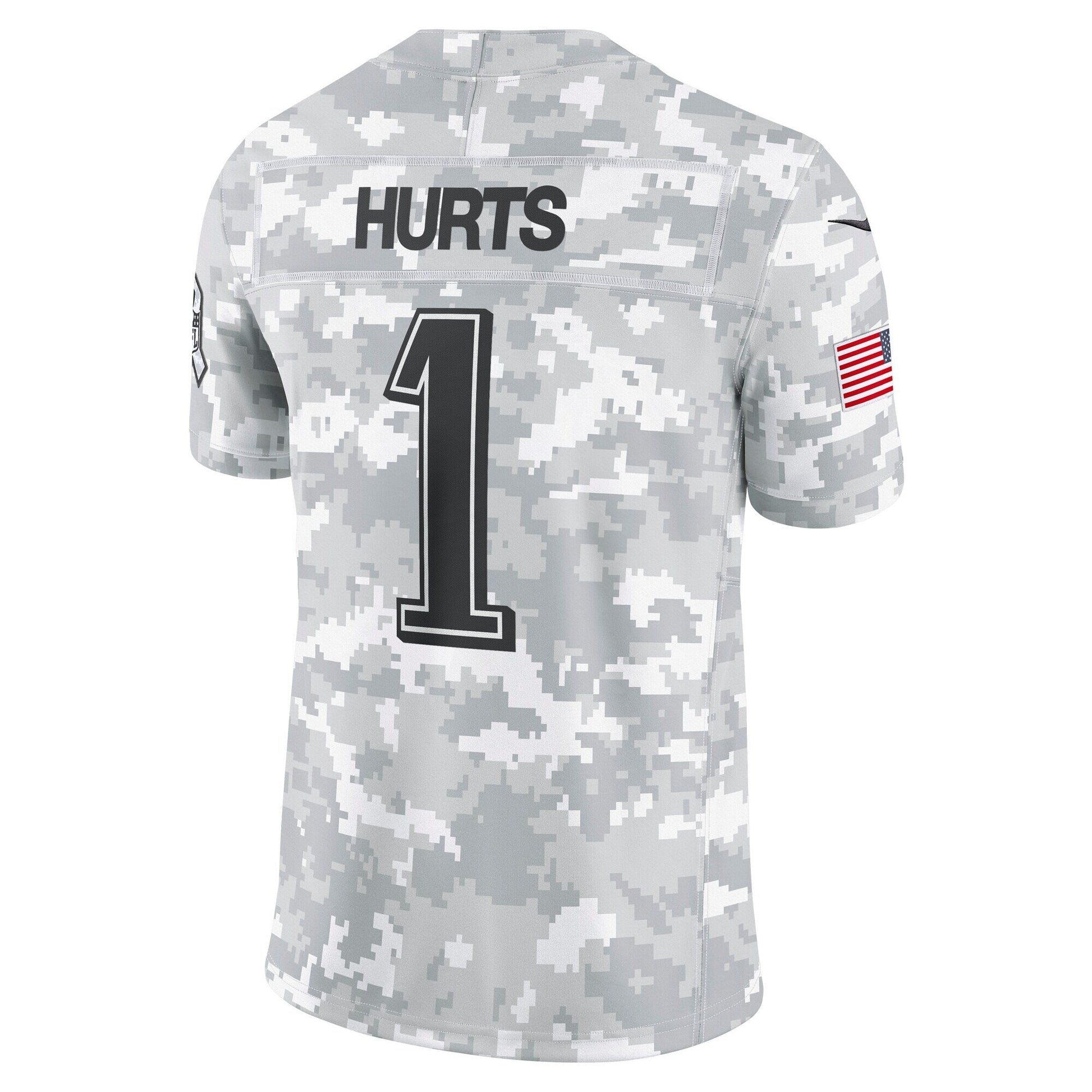 Jalen Hurts Philadelphia Eagles 2024 Salute to Service Limited Jersey - Arctic Camo football jersey product view 3
