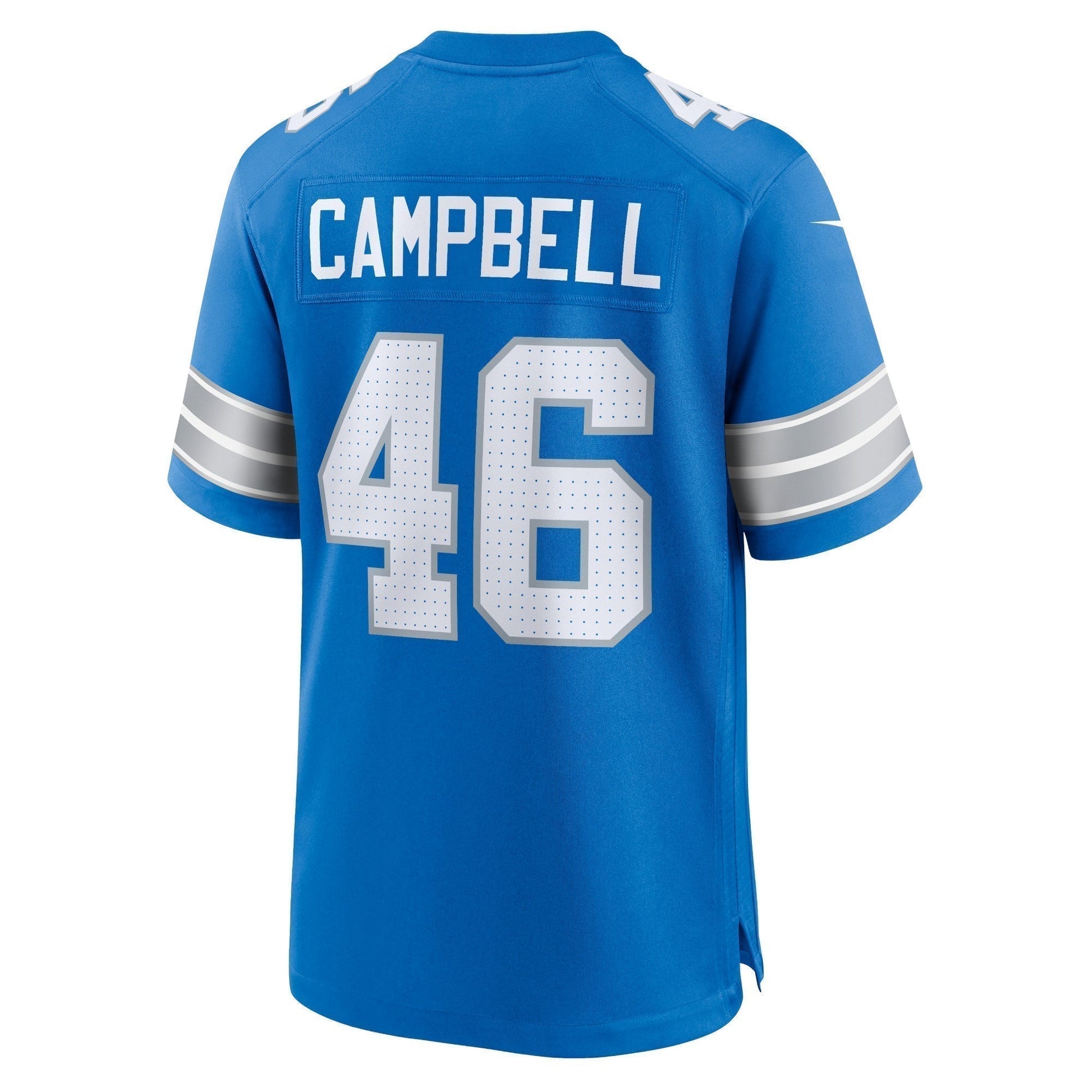 Jack Campbell Detroit Lions Game Jersey - Blue football jersey product view 3