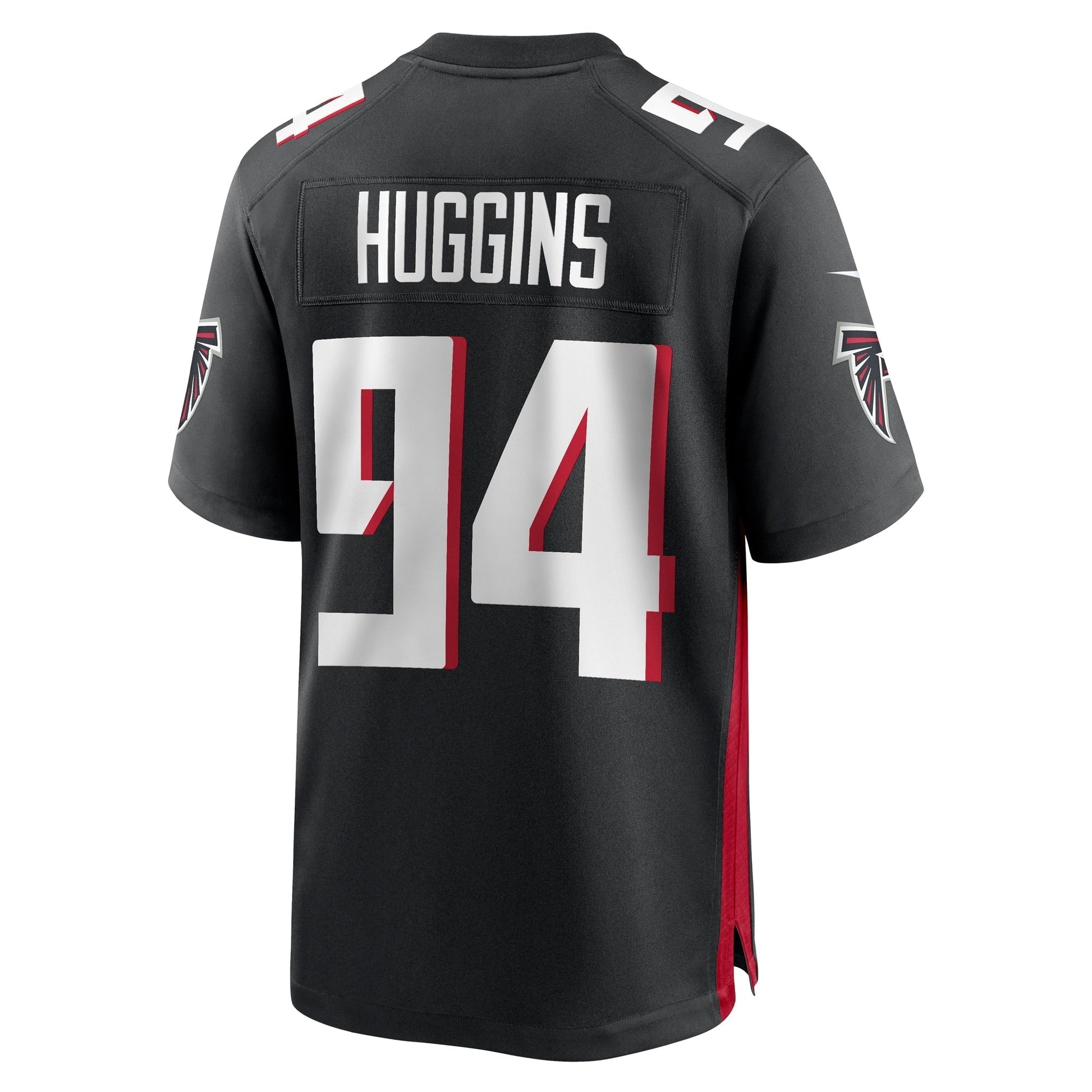 Albert Huggins Atlanta Falcons Team Game Jersey - Black football jersey product view 3