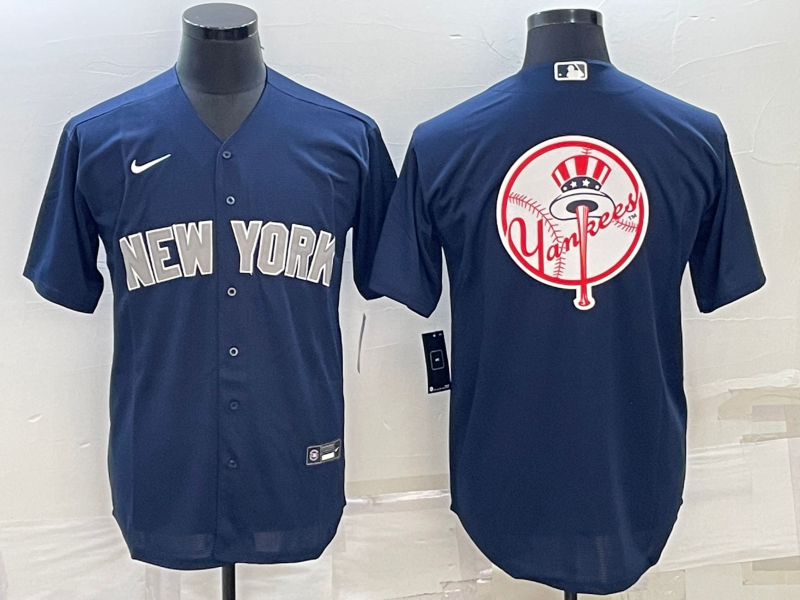 Men's New York Yankees Navy Replica Team Jersey baseball jersey product view 1