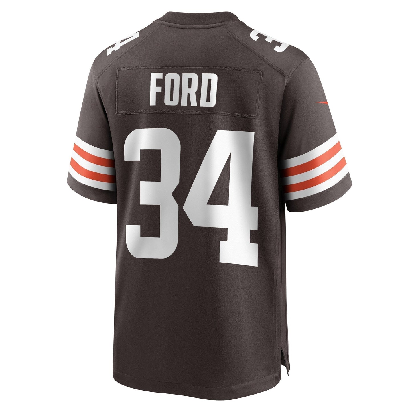 Jerome Ford Cleveland Browns Game Jersey - Brown football jersey product view 3