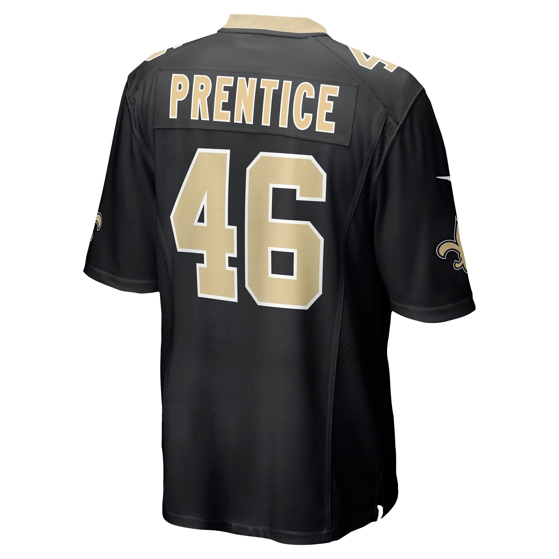 Adam Prentice New Orleans Saints Game Jersey - Black football jersey product view 3