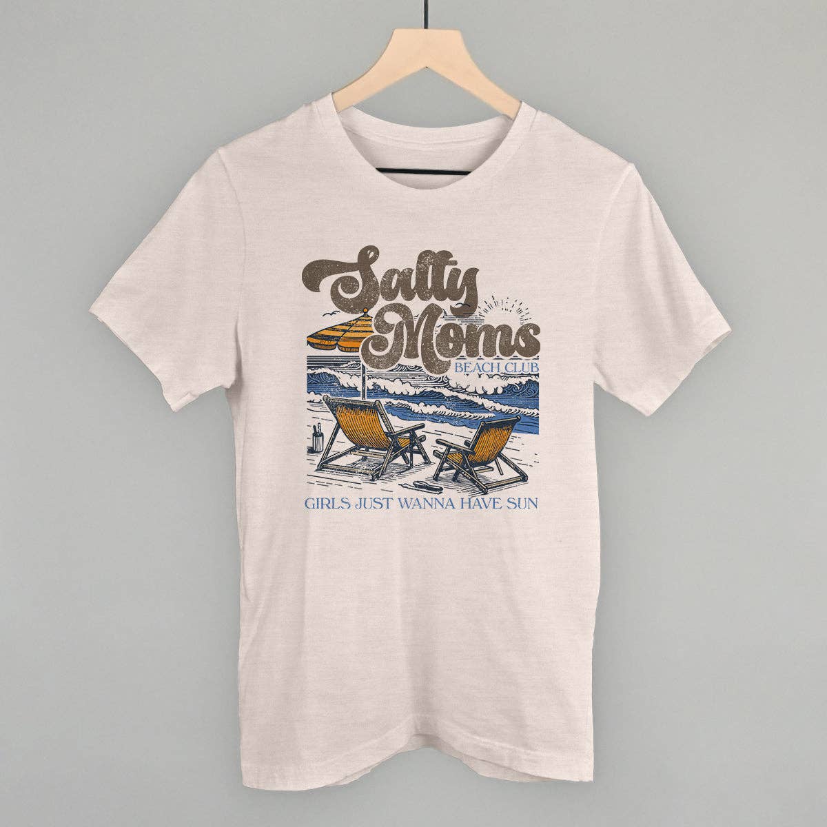 Salty Moms Beach Club Unisex T-shirt, Sweatshirt, Hoodie, Long Sleeve Tee - T-Shirt, Sweatshirt, Hoodie