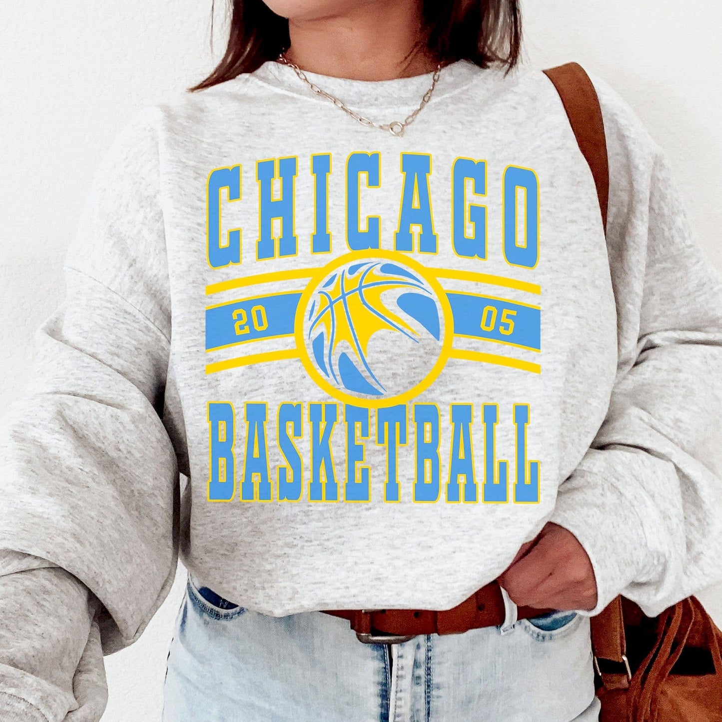 Vintage Chicago Sky Fan Crewneck Sweatshirt Sweatshirt Unisex T-shirt, Sweatshirt, Hoodie, Long Sleeve Tee - T-Shirt, Sweatshirt, Hoodie