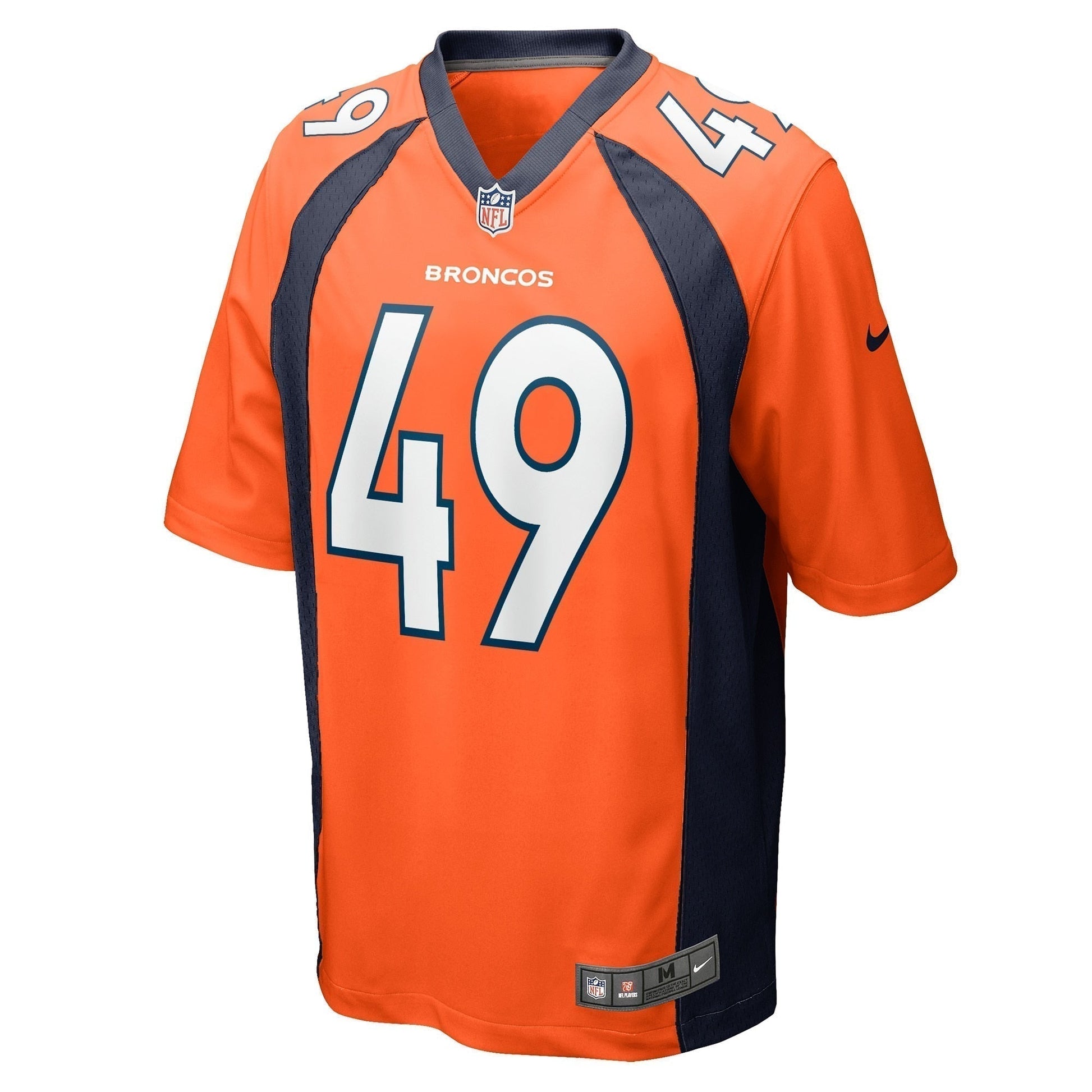 Alex Singleton Denver Broncos Game Jersey - Orange football jersey product view 2