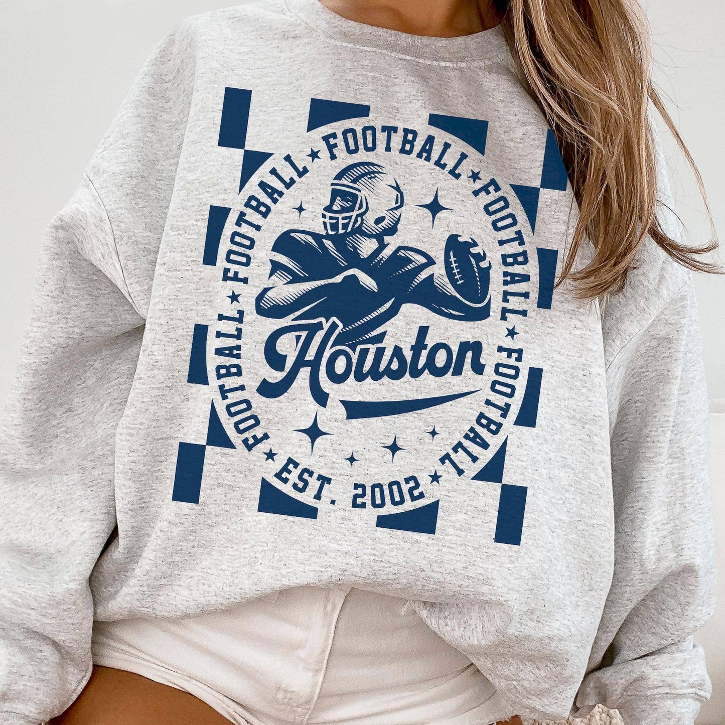 Vintage Houston Texans Football Sweatshirt  Fan Gift Idea Unisex T-shirt, Sweatshirt, Hoodie, Long Sleeve Tee - T-Shirt, Sweatshirt, Hoodie