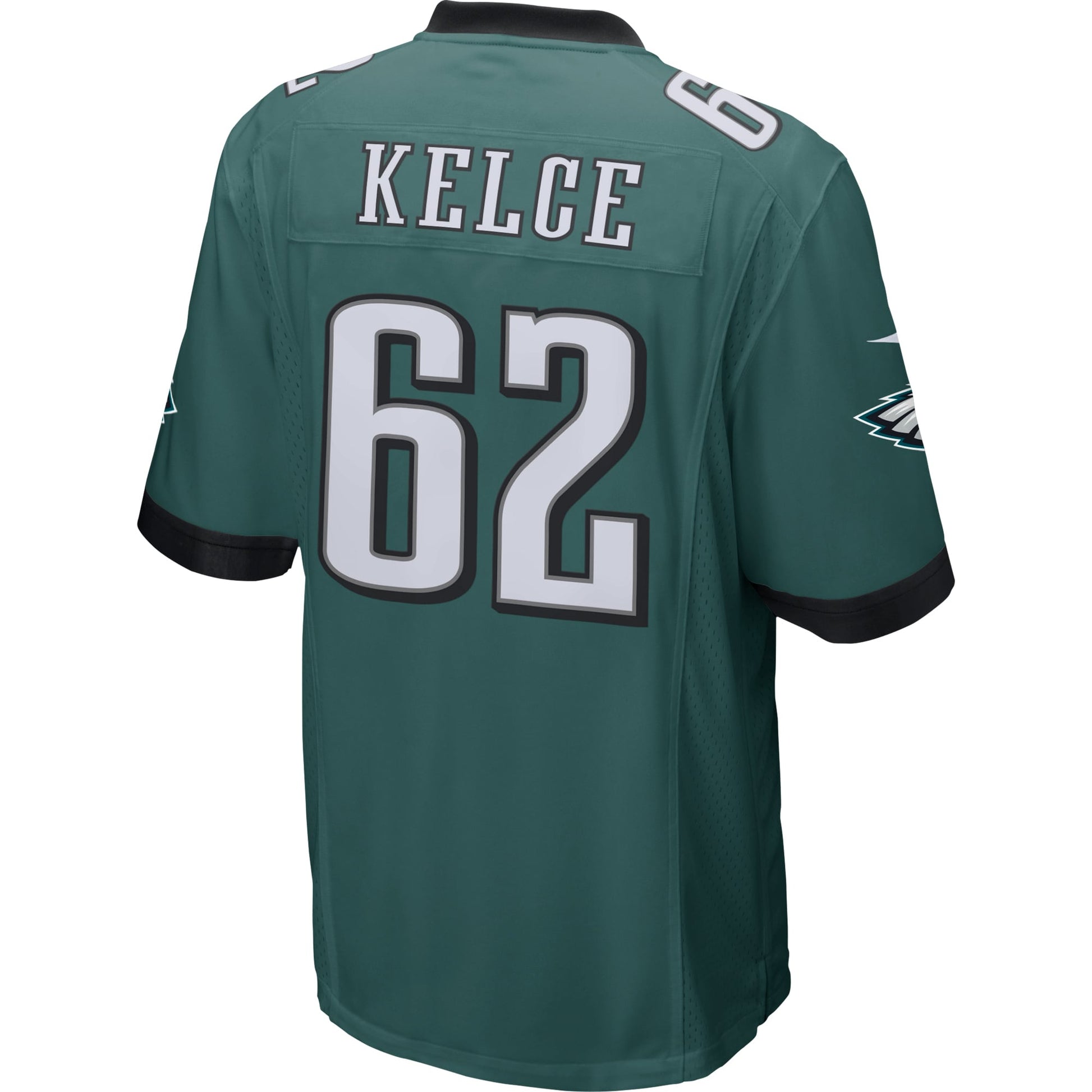 Jason Kelce Philadelphia Eagles Game Jersey - Midnight Green football jersey product view 3
