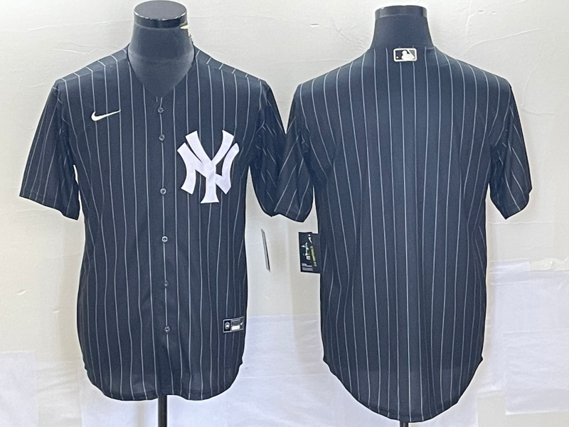 Men's New York Yankees Black Alternate Blank Jersey baseball jersey product view 1