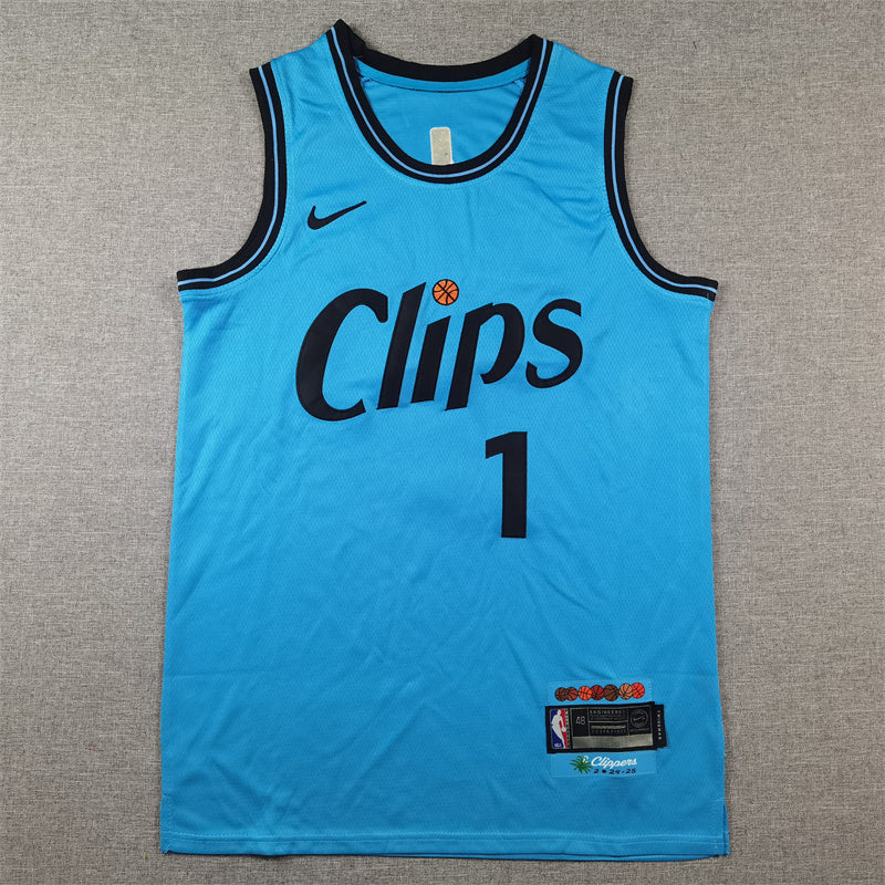 Unisex Los Angeles Clippers 2024/25 Embroidered Swingman Jersey City Edition basketball jersey product view 1