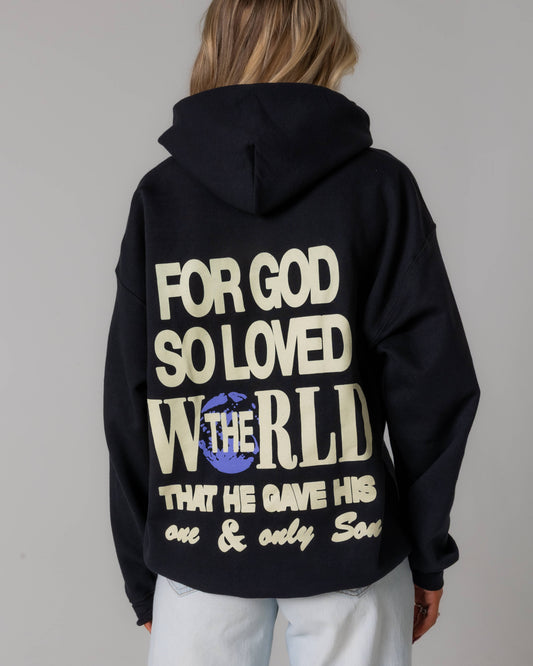 "For God So Loved the World" Hoodie Unisex T-shirt, Sweatshirt, Hoodie, Long Sleeve Tee - T-Shirt, Sweatshirt, Hoodie