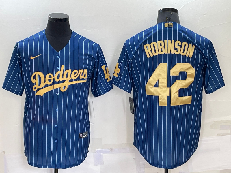 Men's Los Angeles Dodgers Jackie Robinson #42 Blue Player Jersey1 baseball jersey product view 1