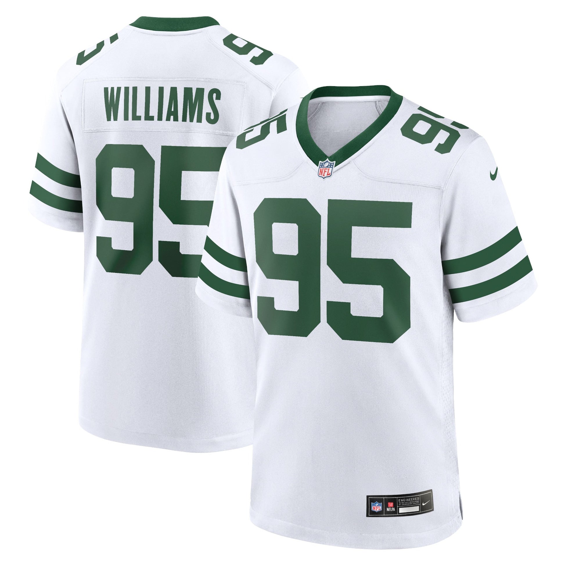Quinnen Williams New York Jets Game Jersey - Legacy White football jersey product view 1