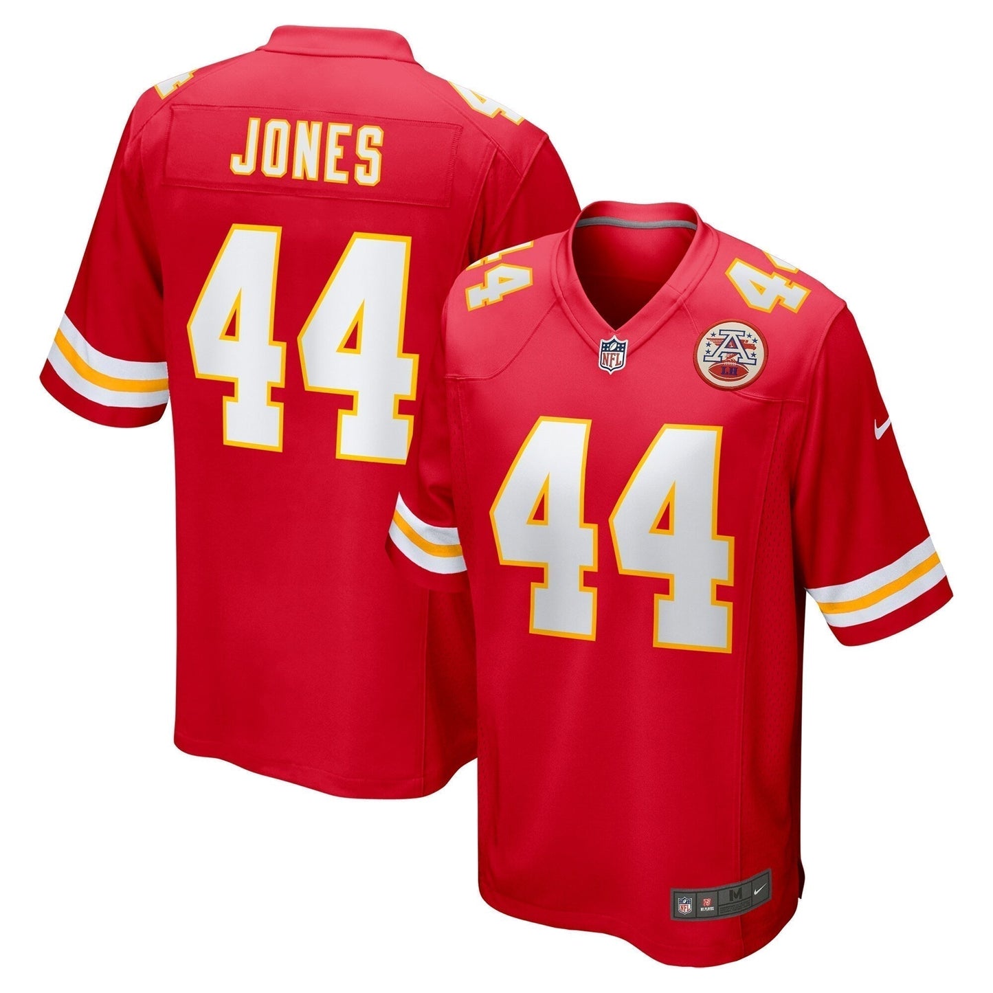 Cam Jones Kansas City Chiefs Game Jersey - Red football jersey product view 1