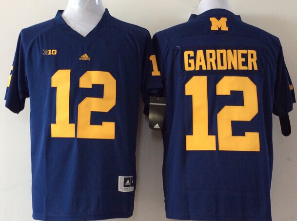 Men's Michigan Wolverines Devin Gardner Navy Alumni Player Game Jersey sports jersey product view 1