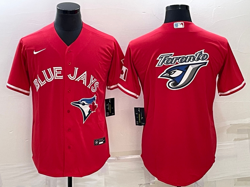 Men's Toronto Blue Jays Red Replica Player Jersey1 baseball jersey product view 1