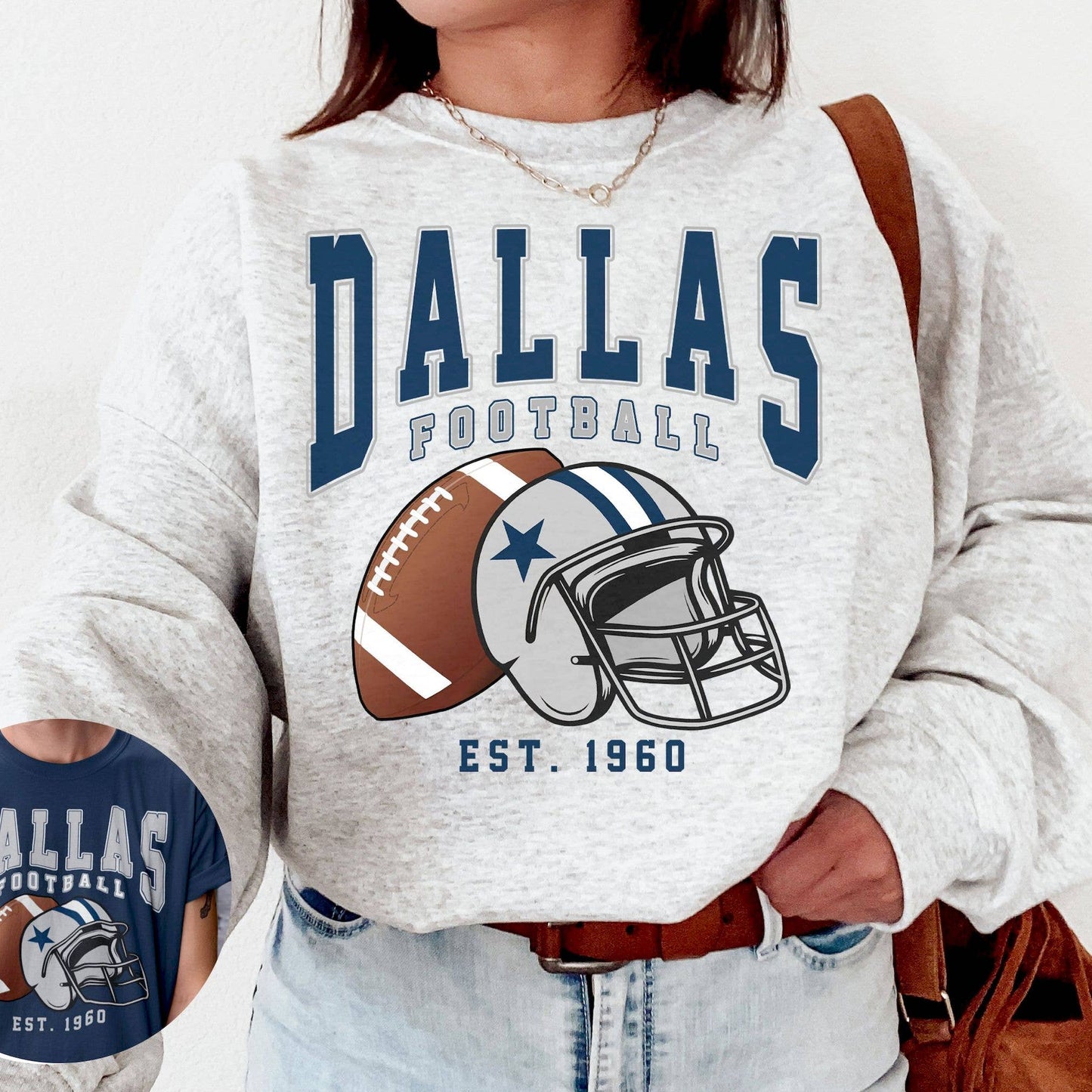 Vintage Dallas Football  Sweatshirt - Cowboys Fans Gift Unisex T-shirt, Sweatshirt, Hoodie, Long Sleeve Tee - T-Shirt, Sweatshirt, Hoodie
