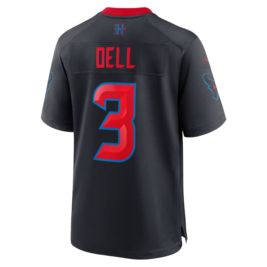 H.Texans #3 Tank Dell Navy 2nd Alternate Game Jersey football jersey product view 1