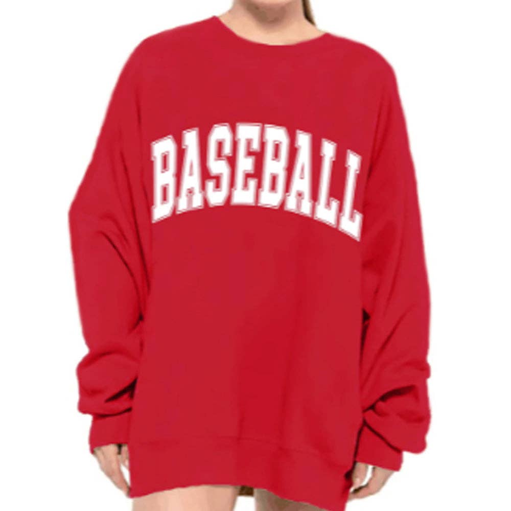 LS-4040 Baseball Red Unisex T-shirt, Sweatshirt, Hoodie, Long Sleeve Tee - T-Shirt, Sweatshirt, Hoodie
