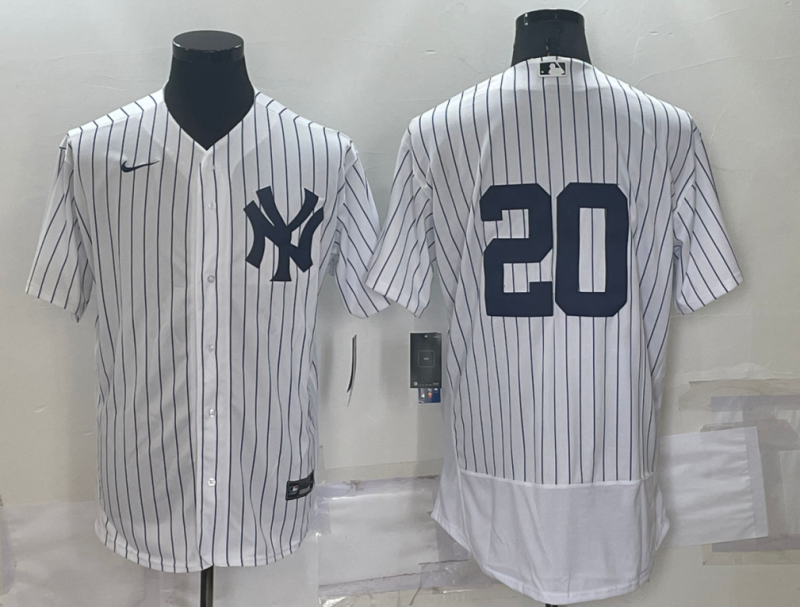 Men's New York Yankees Jorge Posada White Replica Player Name Jersey baseball jersey product view 1