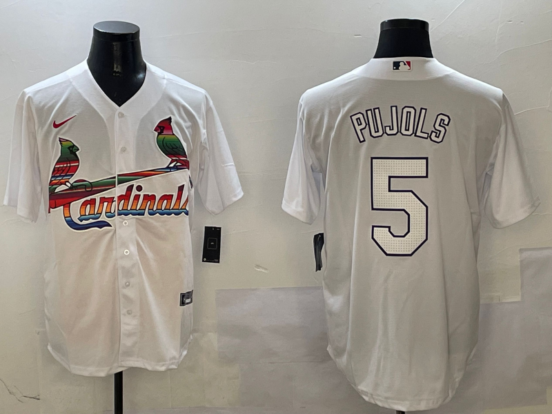 Men's St. Louis Cardinals Albert Pujols #5 White Replica Game Jersey baseball jersey product view 1