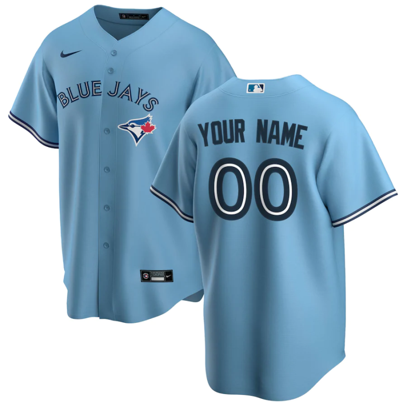Men's Toronto Blue Jays Blue Replica Custom Jersey1 baseball jersey product view 1