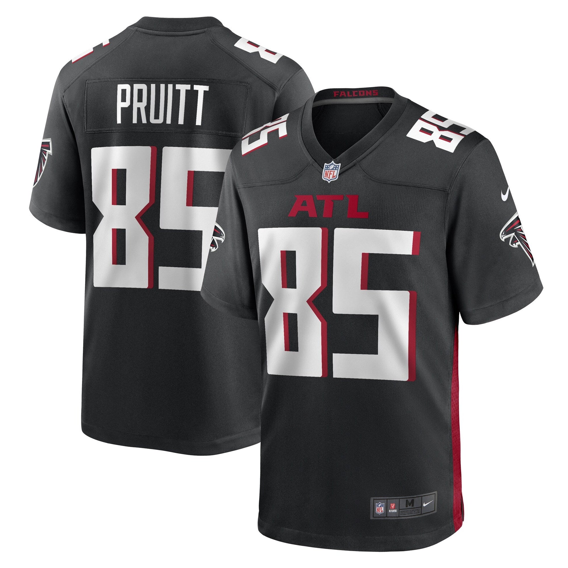MyCole Pruitt Atlanta Falcons Game Jersey - Black football jersey product view 1