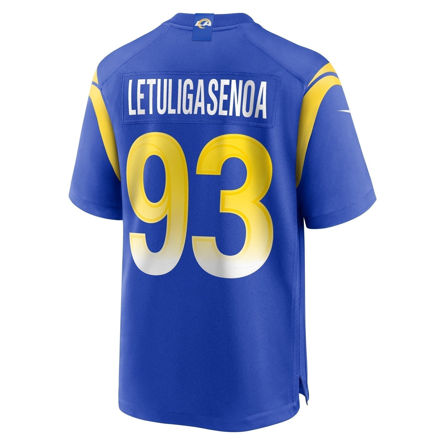 Tuli Letuligasenoa Los Angeles Rams Game Jersey - Royal football jersey product view 3