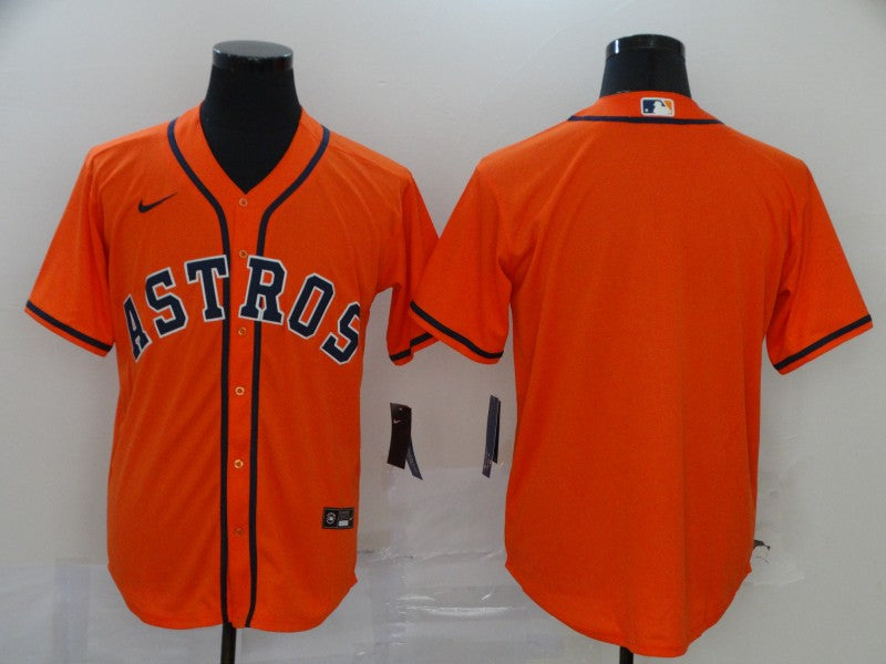Men's Houston Astros Orange Replica Blank Jersey baseball jersey product view 1
