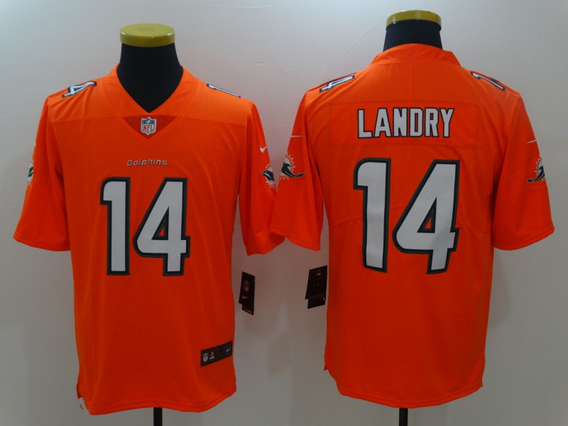 Men's Miami Dolphins Jarvis Landry Orange Game Jersey football jersey product view 1