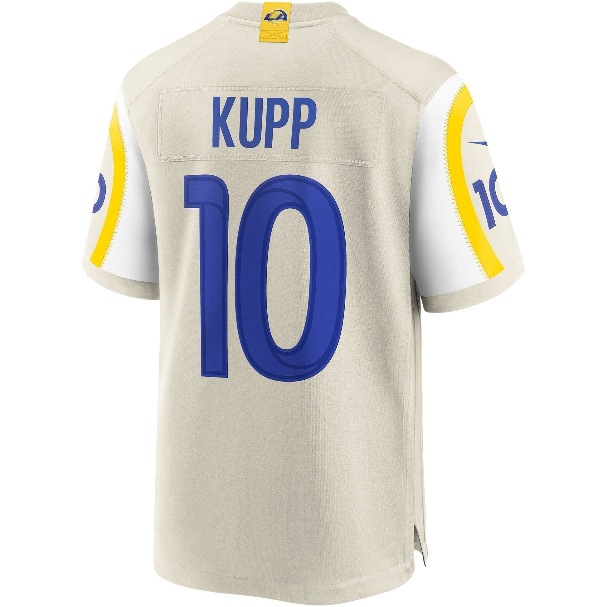 Cooper Kupp Los Angeles Rams Game Jersey - Bone football jersey product view 3