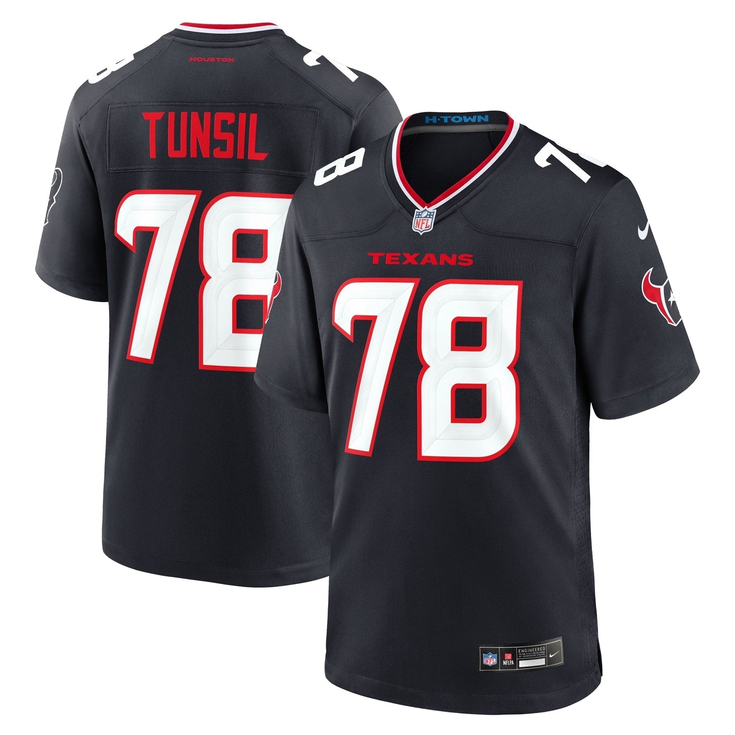 Laremy Tunsil Houston Texans Team Game Jersey - Navy football jersey product view 1