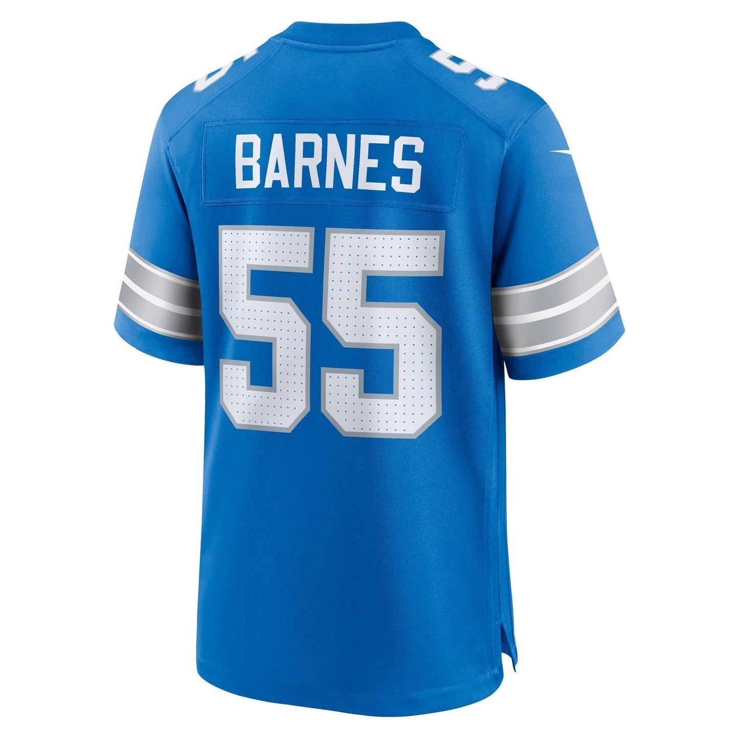 Derrick Barnes Detroit Lions Team Game Jersey - Blue football jersey product view 3