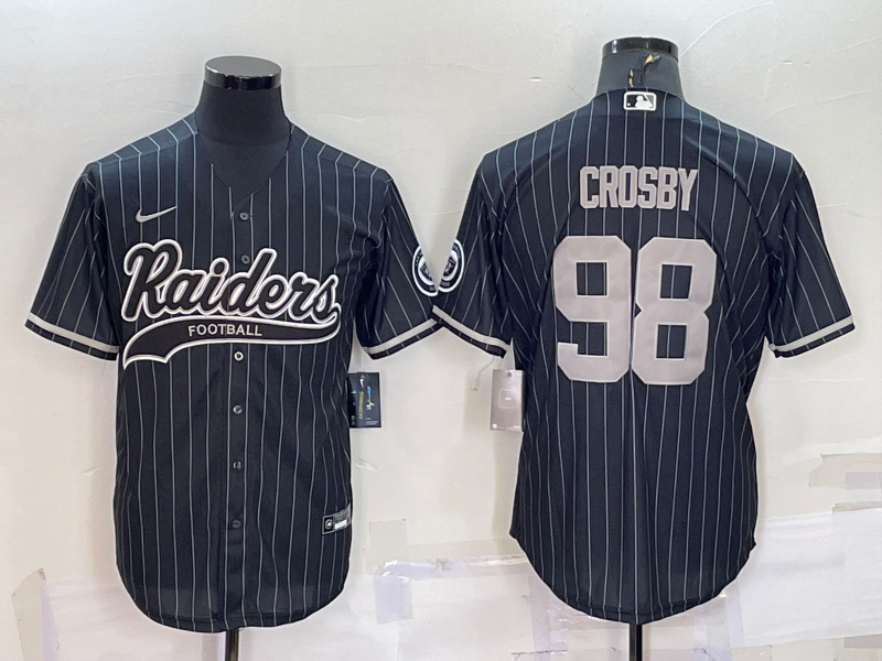 Men's Las Vegas Raiders Maxx Crosby Black Game Player Jersey Joint Edition football jersey product view 1