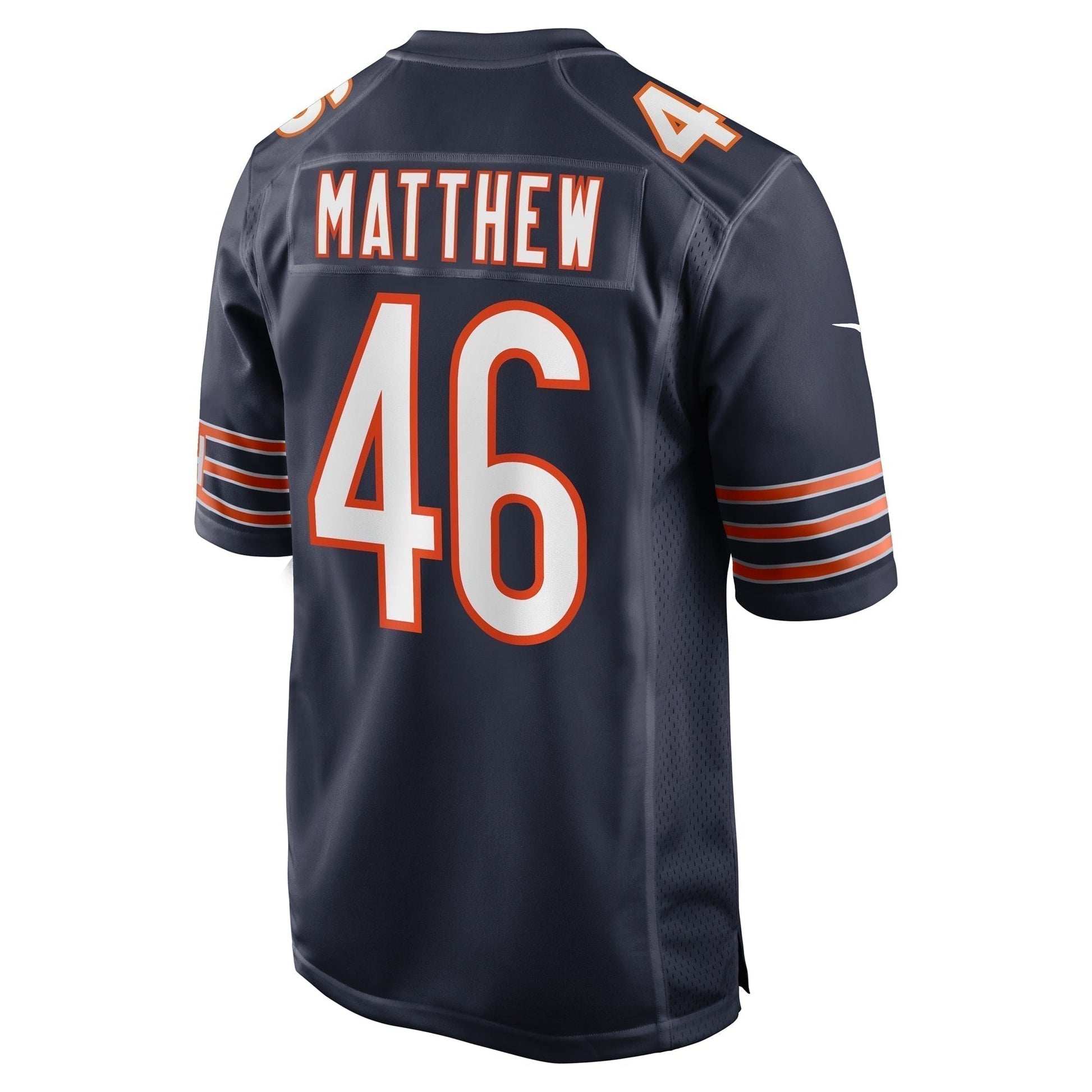 Christian Matthew Chicago Bears Game Jersey - Navy football jersey product view 3