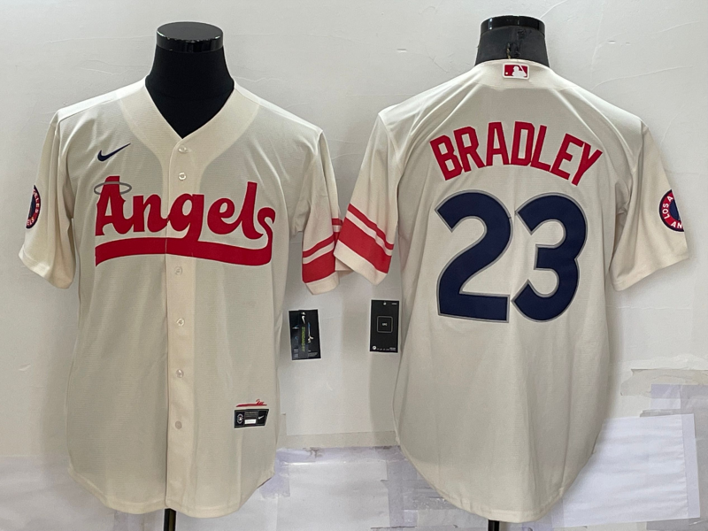 Men's Los Angeles Angels Archie Bradley Cream City Connect Replica Player Jersey baseball jersey product view 1