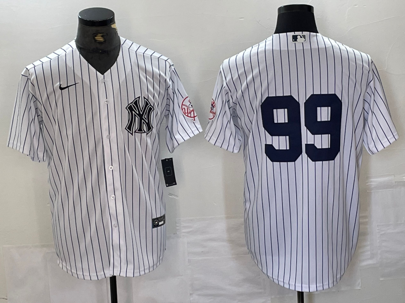 Men's New York Yankees Aaron Judge #99 White Limited Name Jersey baseball jersey product view 1